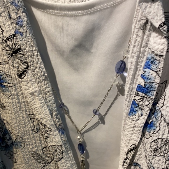 Button down blouse with faux tank - Picture 2 of 4